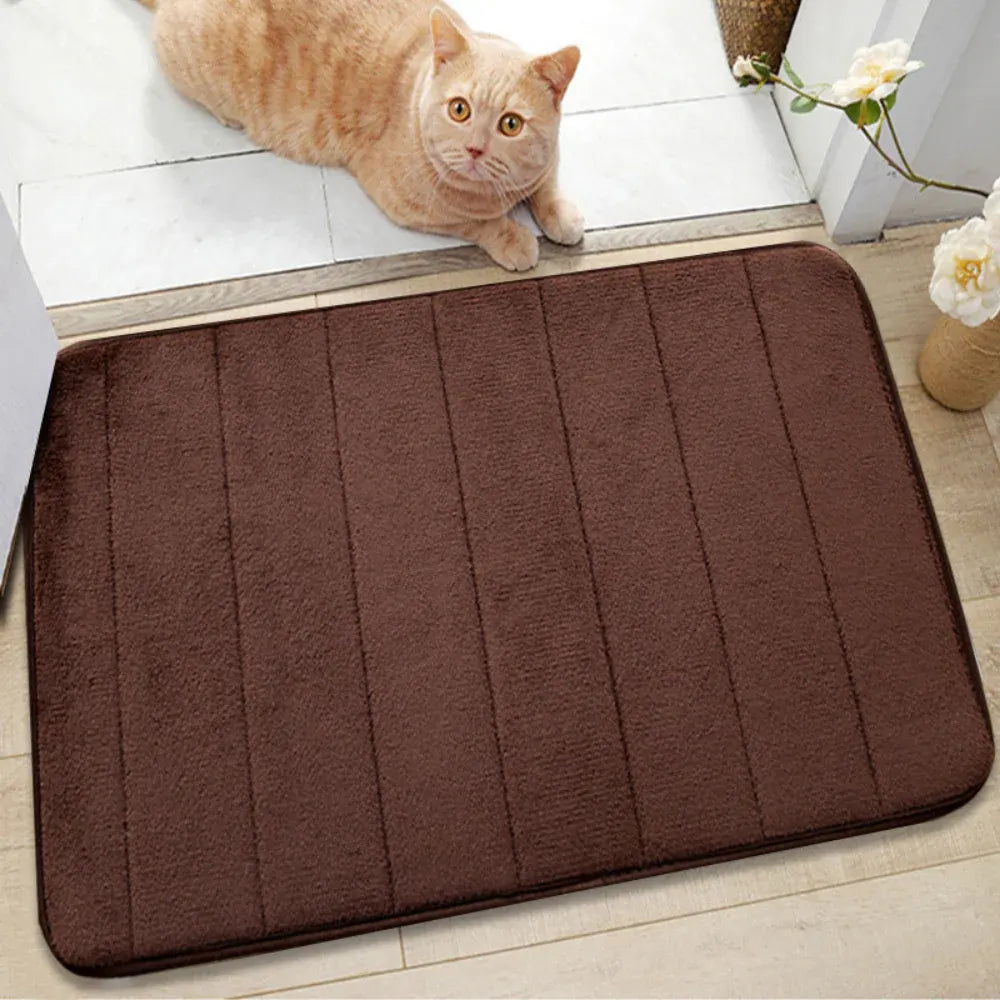 Plush Non-Slip Bath Mat with Quick-Dry Absorbent Surface