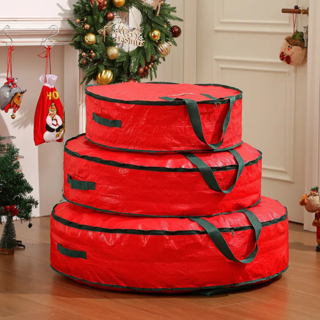 Polyester Christmas Ornament Organizer Storage Bag
