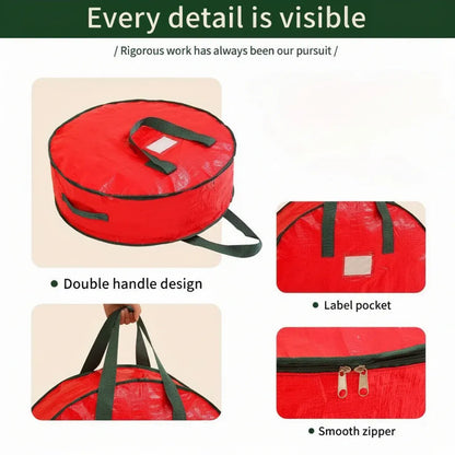 Polyester Christmas Ornament Organizer Storage Bag