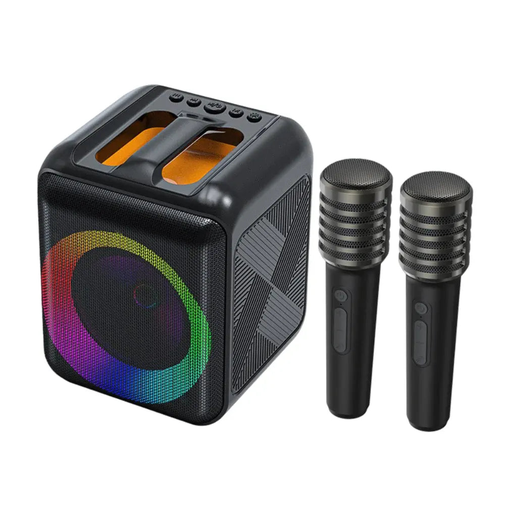 Portable Bluetooth Karaoke Speaker System with Wireless Microphones