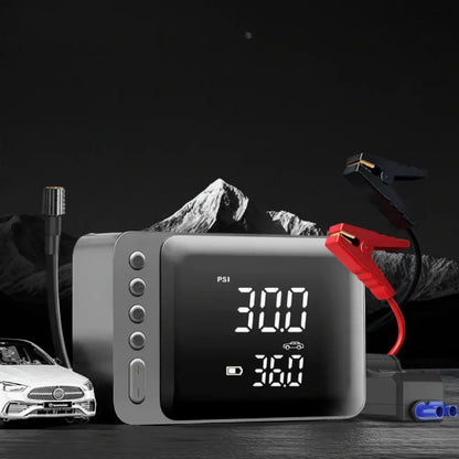Portable Car Jump Starter with Air Compressor and Tire Inflator Power Pack Kit