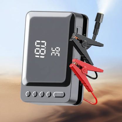 Portable Car Jump Starter with Air Compressor and Tire Inflator Power Pack Kit
