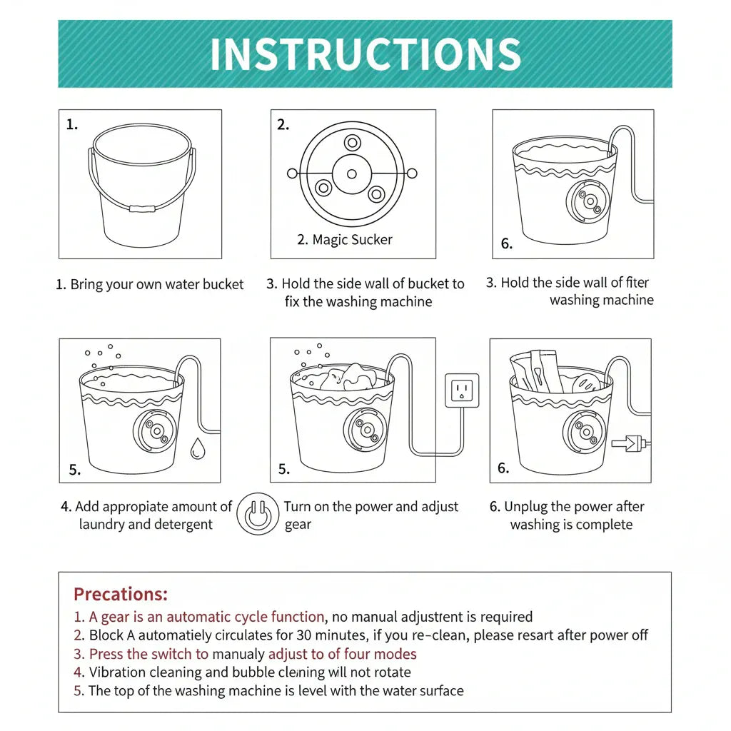 Portable USB Ultrasonic Mini Washer for Clothes Cleaning