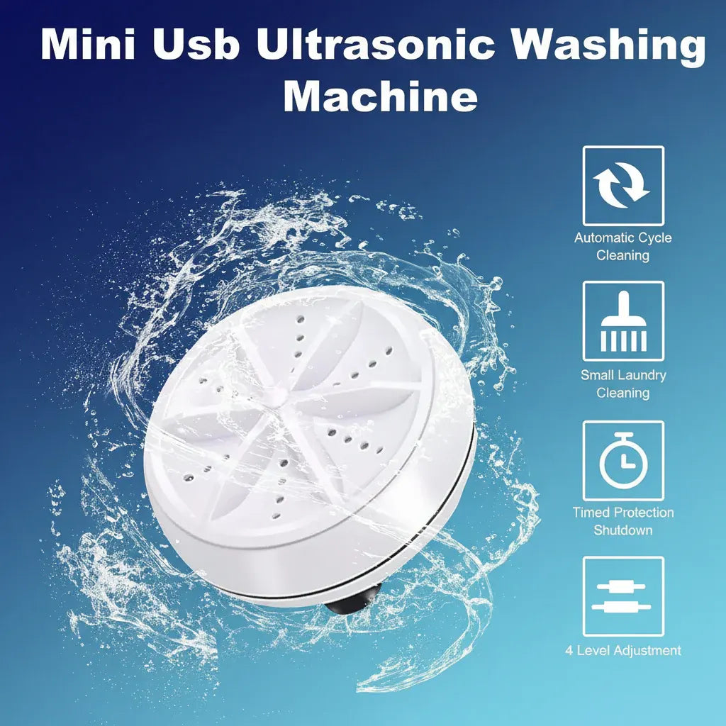Portable USB Ultrasonic Mini Washer for Clothes Cleaning