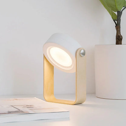 Portable Wooden-Handle Foldable Lantern | Rechargeable LED Table Lamp