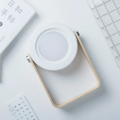 Portable Wooden-Handle Foldable Lantern | Rechargeable LED Table Lamp