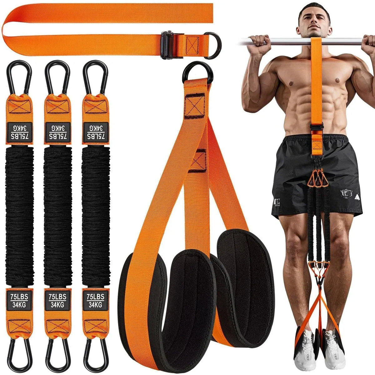 Pull-Up Assist Band with Dual Foot System