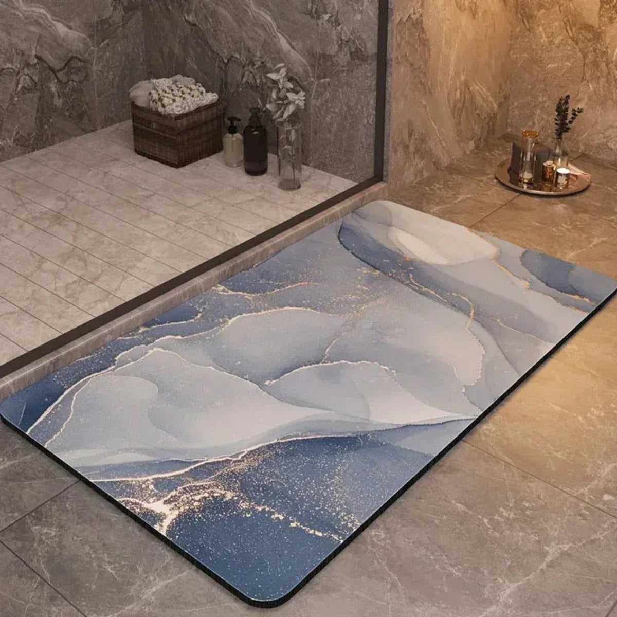 Quick-Dry Bathroom Mat with Fast-Drying Fabric