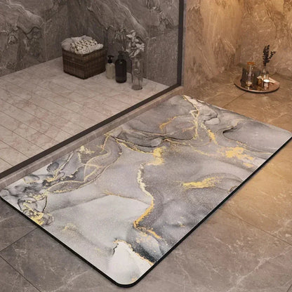 Quick-Dry Bathroom Mat with Fast-Drying Fabric