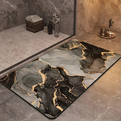 Quick-Dry Bathroom Mat with Fast-Drying Fabric