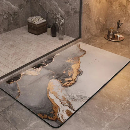 Quick-Dry Bathroom Mat with Fast-Drying Fabric