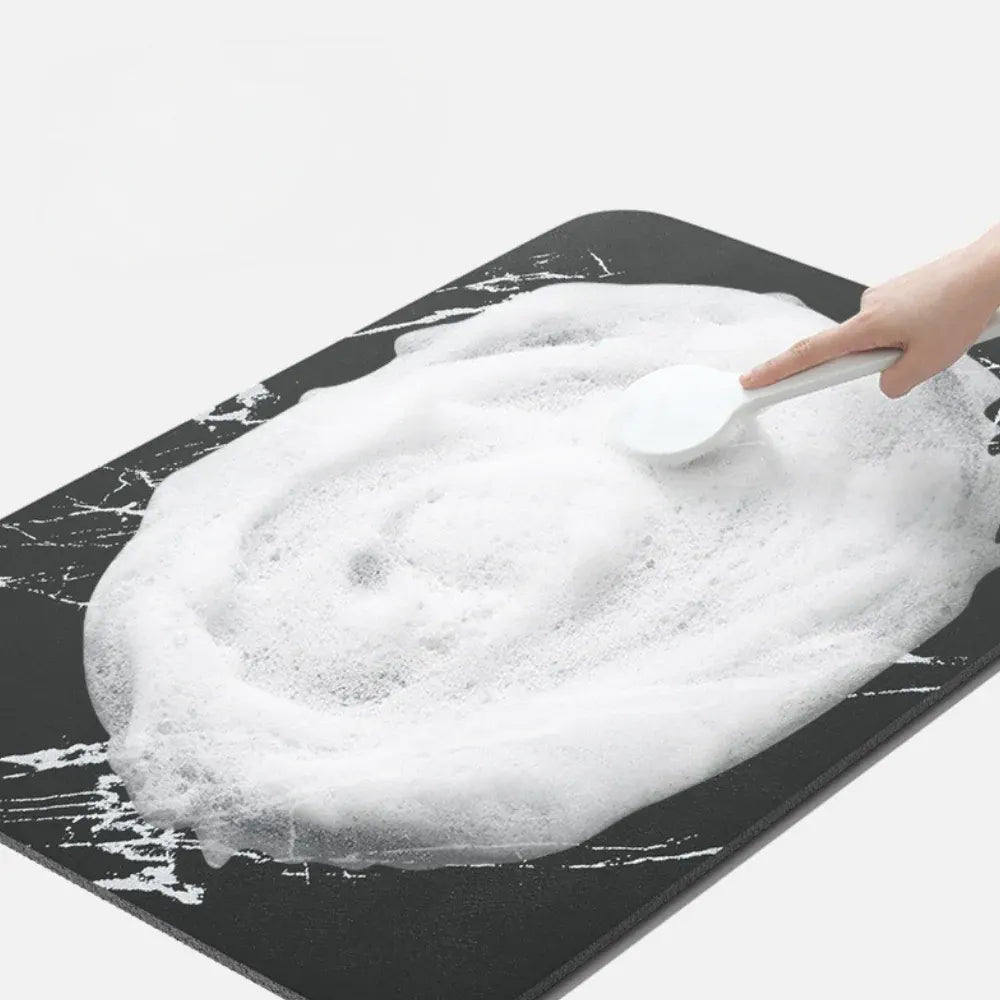 Quick-Dry Diatomite Bath Mat Non-Slip Marble Pattern Rug
