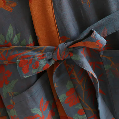 Quick-Dry Waffle Weave Bathrobe with Retro-Inspired Lightweight Design