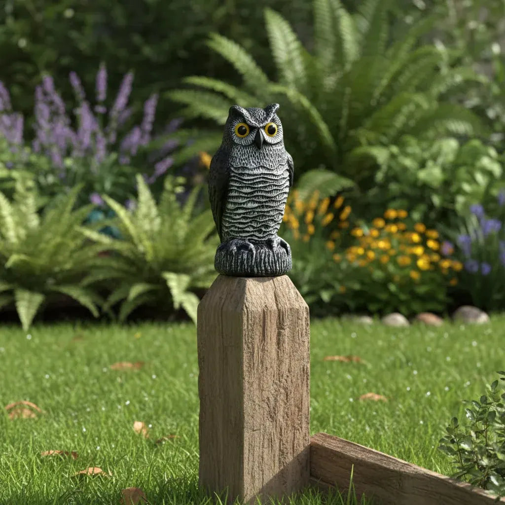 Realistic Owl Statue Halloween Garden Yard Decoration