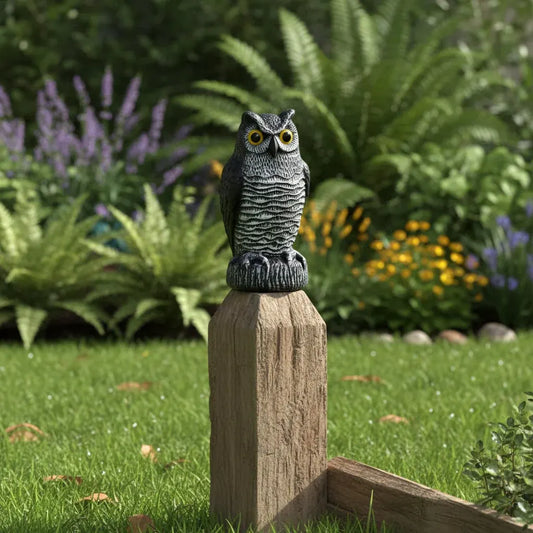 Realistic Owl Statue Halloween Garden Yard Decoration