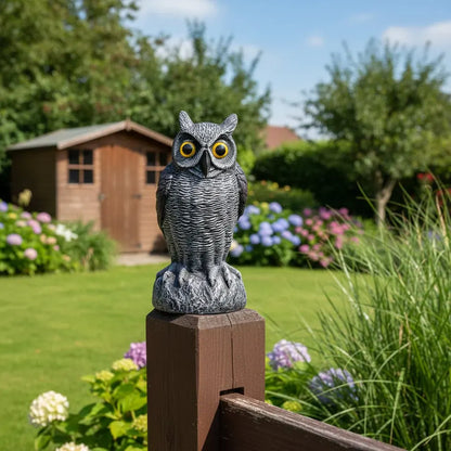 Realistic Owl Statue Halloween Garden Yard Decoration