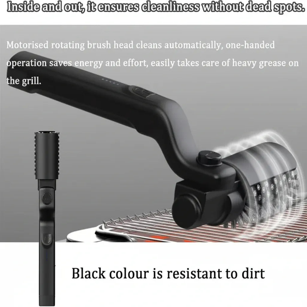 Rechargeable Electric BBQ Cleaning Brush - Stainless Steel Grill Scrubber