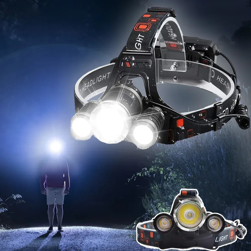 Rechargeable Multifunctional LED Headlamp (5000 Lumens) - Professional Grade