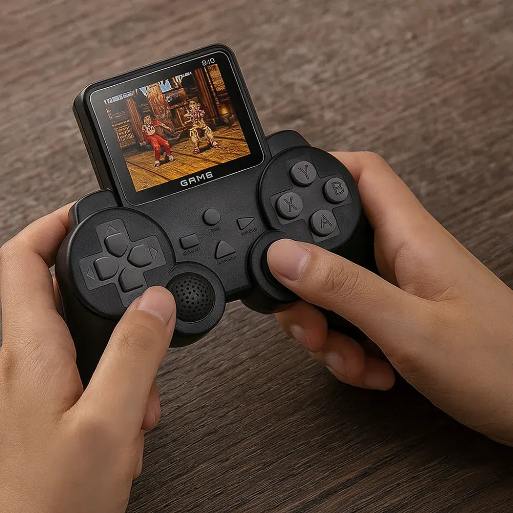 Retro Handheld Gaming Console with Wireless Controller Set