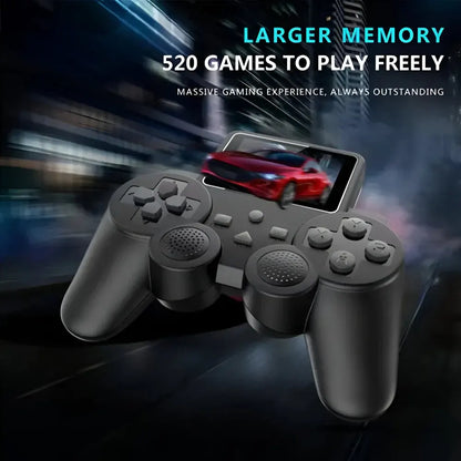 Retro Handheld Gaming Console with Wireless Controller Set