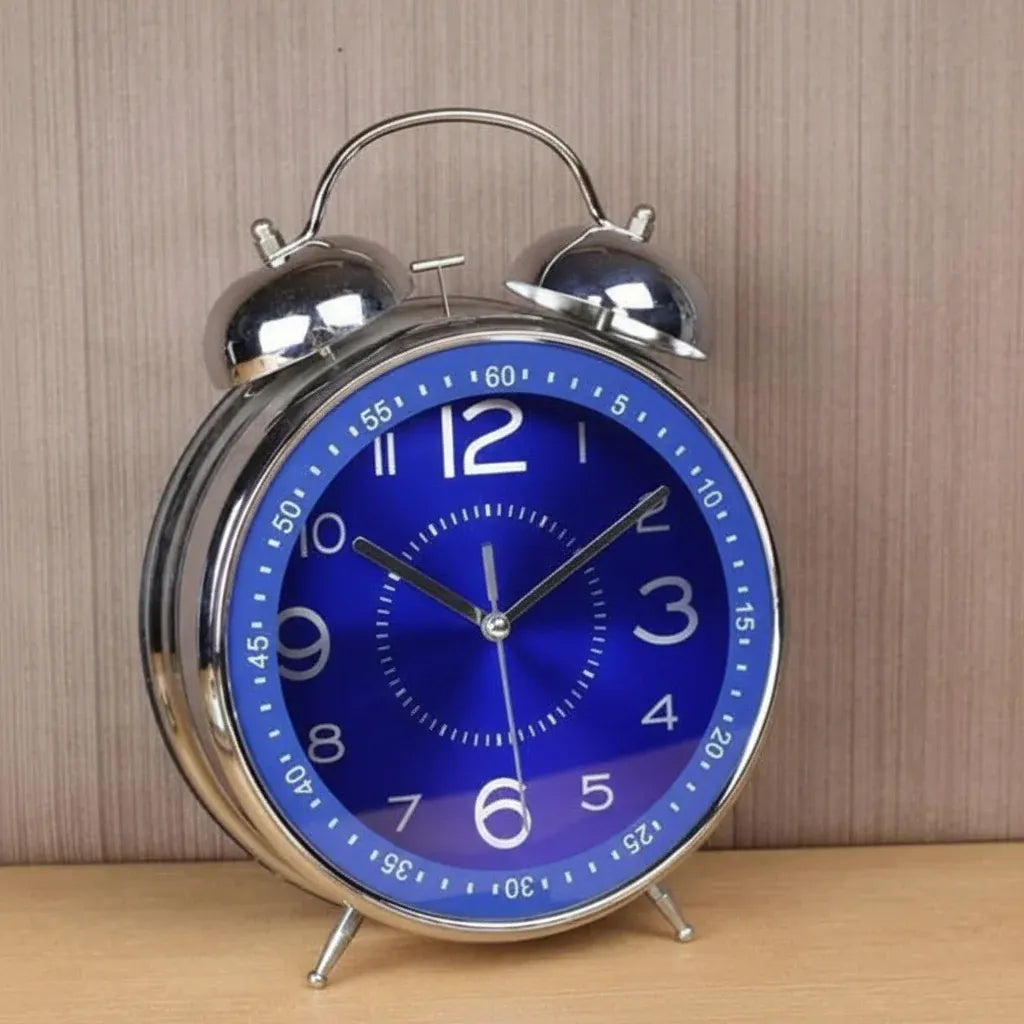 Retro Metal Double Bell Loud Bedside Alarm Clock