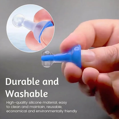 Reusable Inflatable Earplugs - Noise Cancelling & Waterproof Medical Silicone, 35dB Sound Reduction