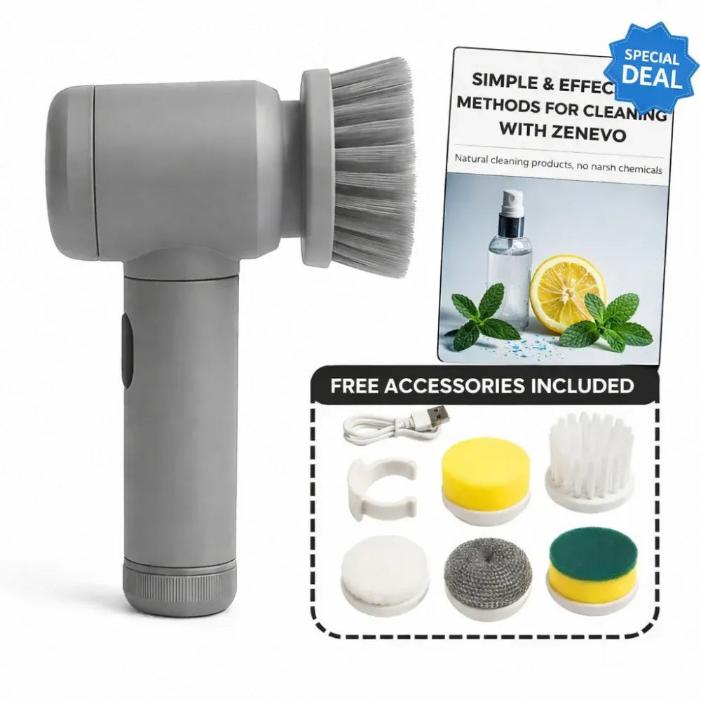 Rotary Electric Cleaning Brush for Household Scrubbing Tasks