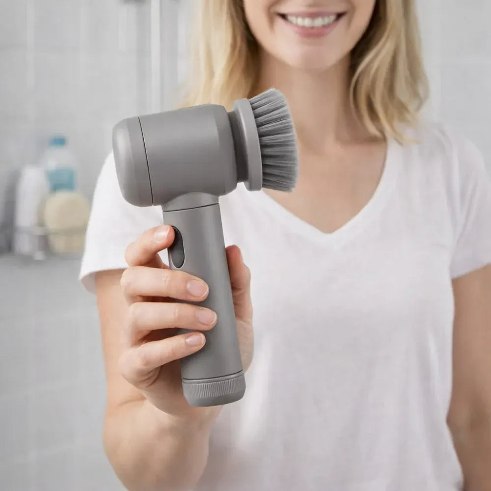 Rotary Electric Cleaning Brush for Household Scrubbing Tasks