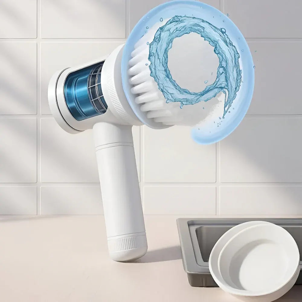 Rotary Electric Cleaning Brush for Household Scrubbing Tasks