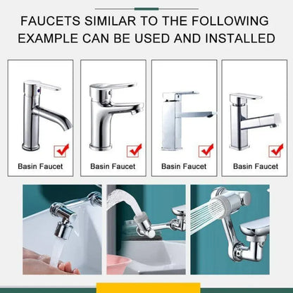 Rotating Copper Faucet Aerator with Splash Filter Attachment
