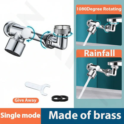 Rotating Copper Faucet Aerator with Splash Filter Attachment