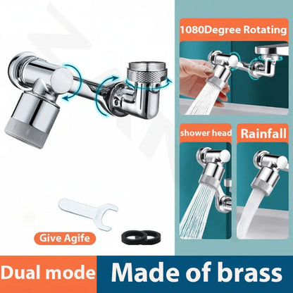 Rotating Copper Faucet Aerator with Splash Filter Attachment