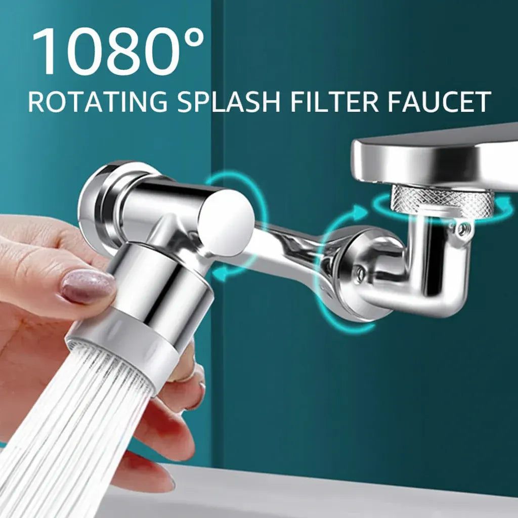 Rotating Copper Faucet Aerator with Splash Filter Attachment