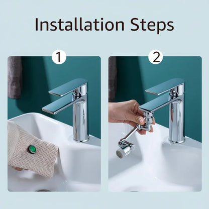 Rotating Copper Faucet Aerator with Splash Filter Attachment