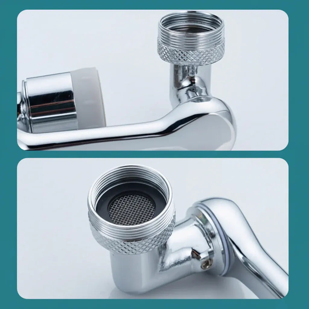 Rotating Copper Faucet Aerator with Splash Filter Attachment