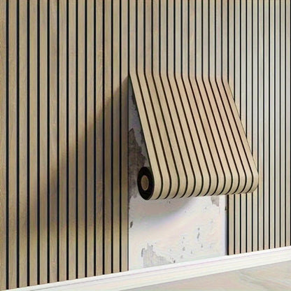 Self-Adhesive PVC 3D Wood-Effect Wall Panel Roll for Home Decor