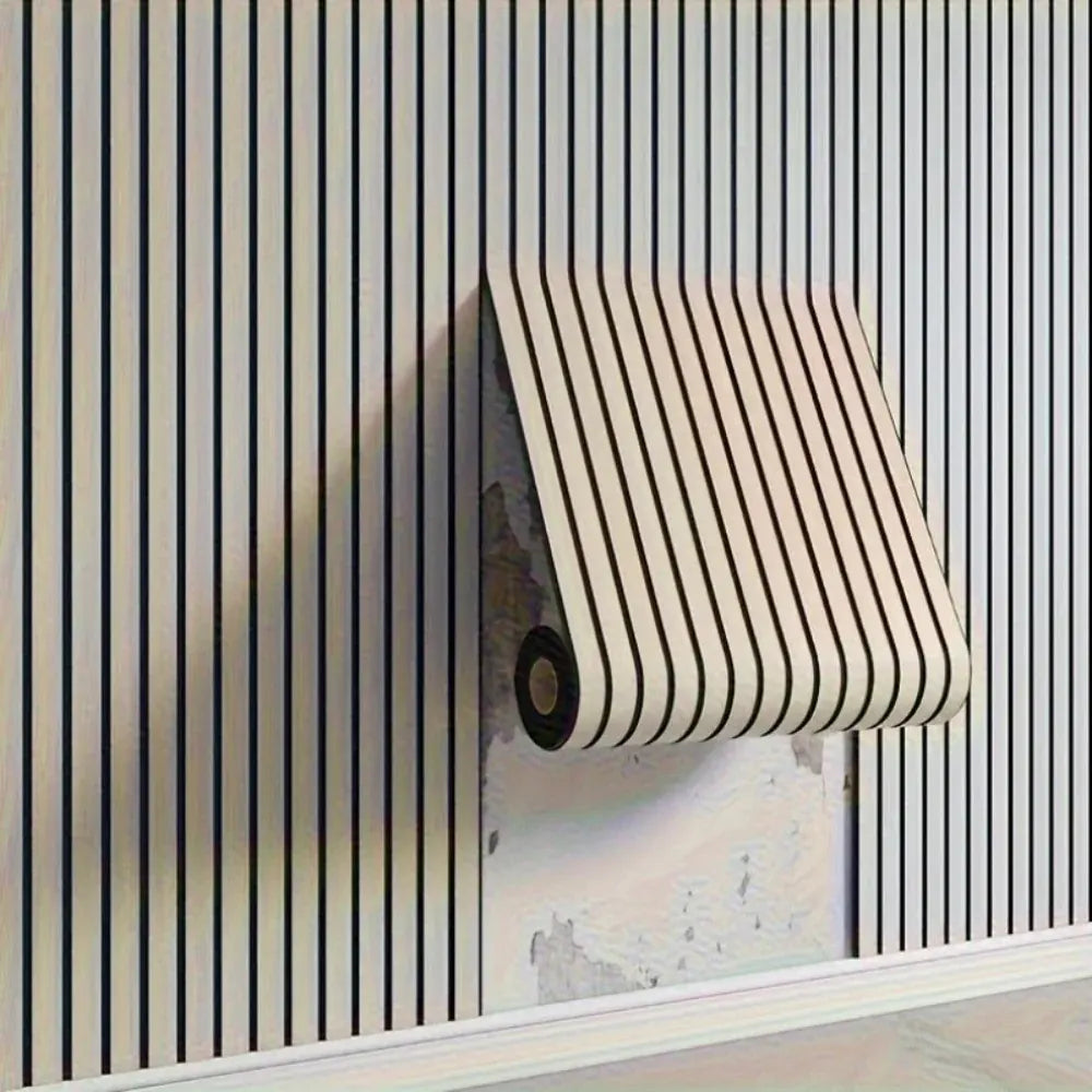 Self-Adhesive PVC 3D Wood-Effect Wall Panel Roll for Home Decor