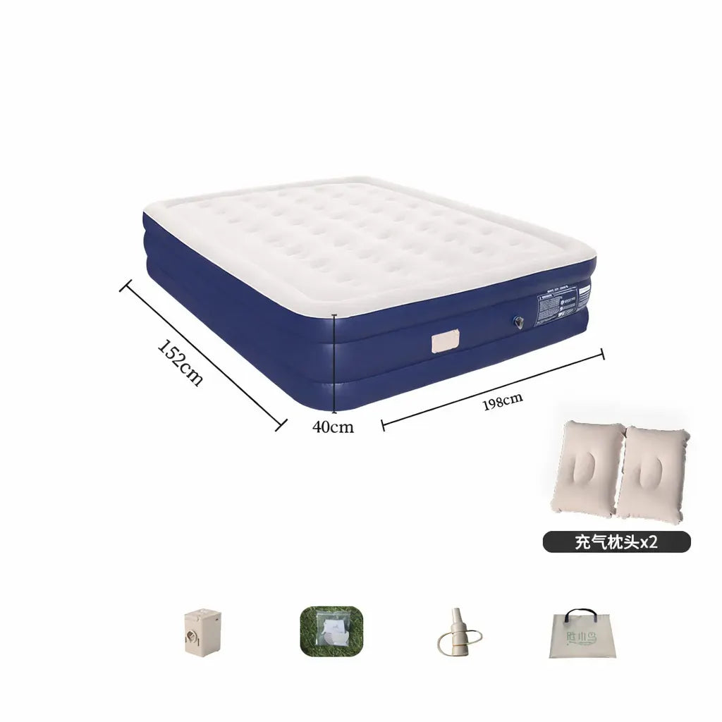 Self-Inflating Double-Thick Camping Air Mattress Bed