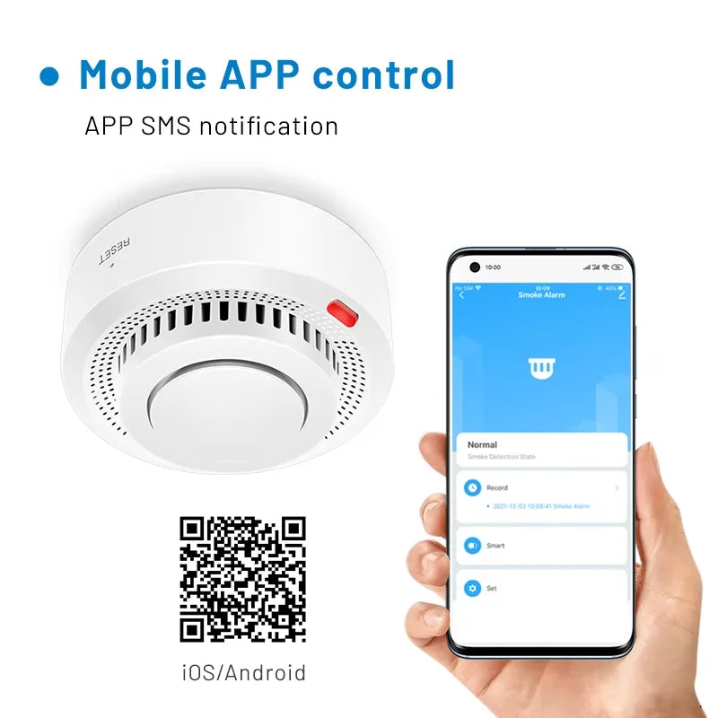 Smart WiFi Fire & Smoke Detector (85dB)