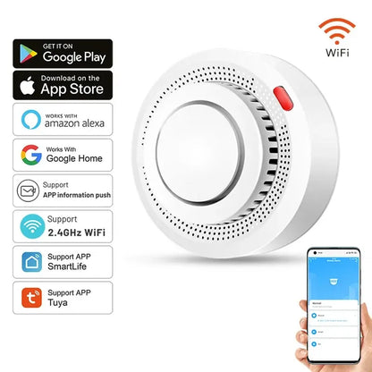 Smart WiFi Fire & Smoke Detector (85dB)