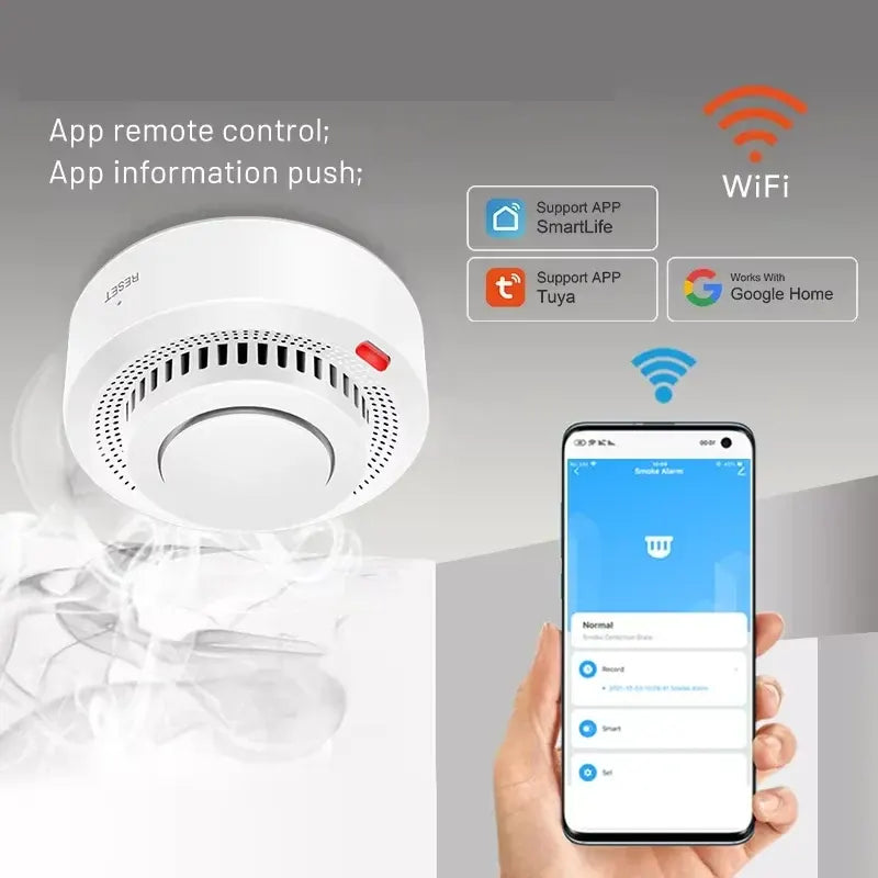 Smart WiFi Fire & Smoke Detector (85dB)