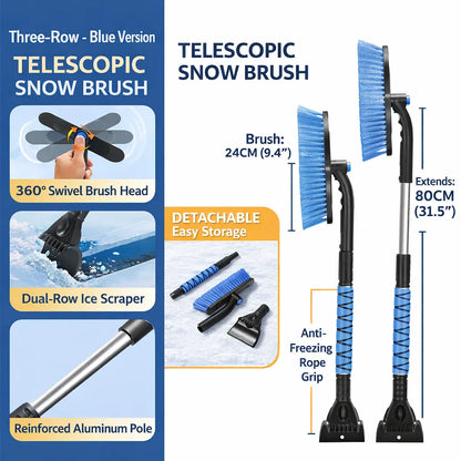 Snow Removal Windshield Ice Scraper & Brush Combo Tool