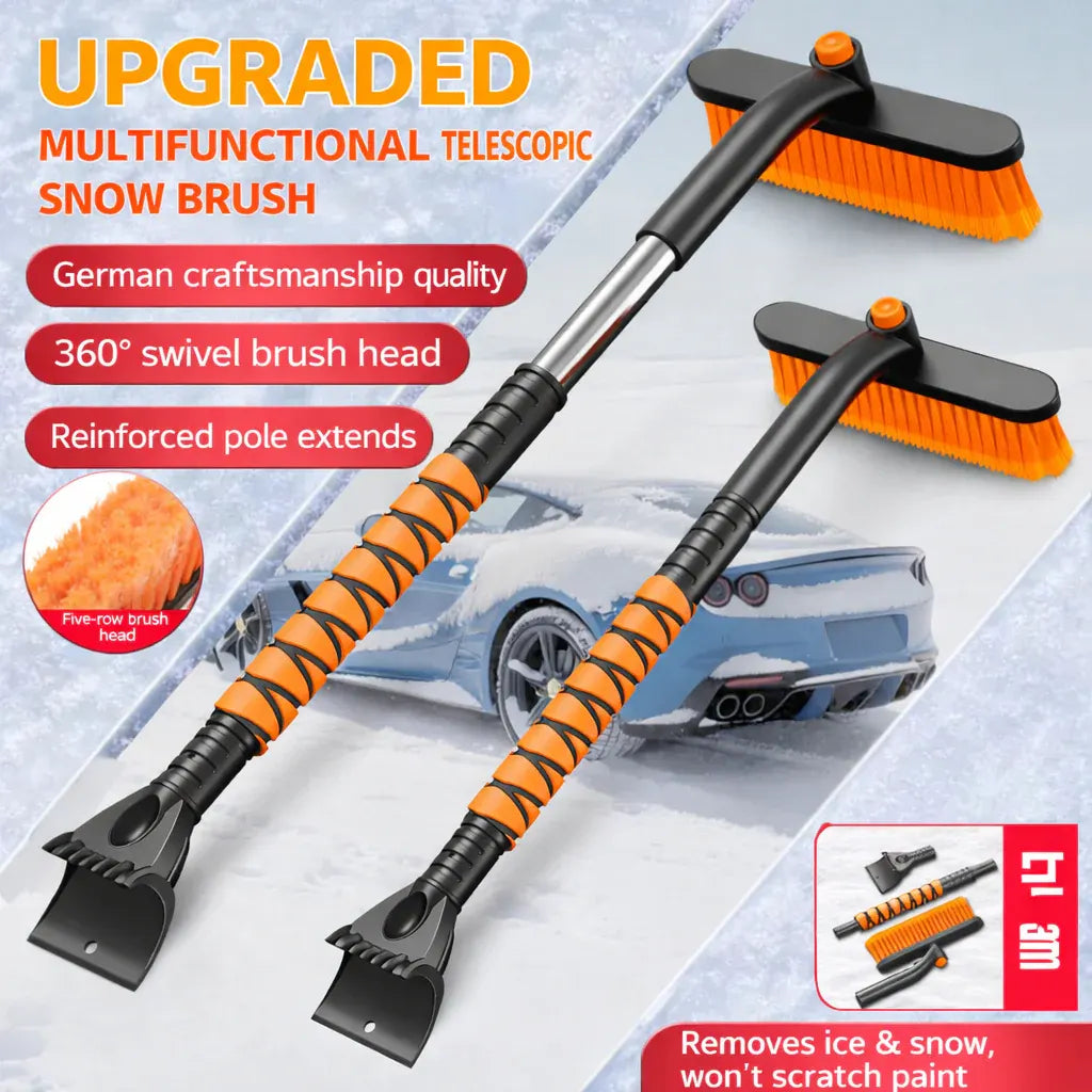 Snow Removal Windshield Ice Scraper & Brush Combo Tool