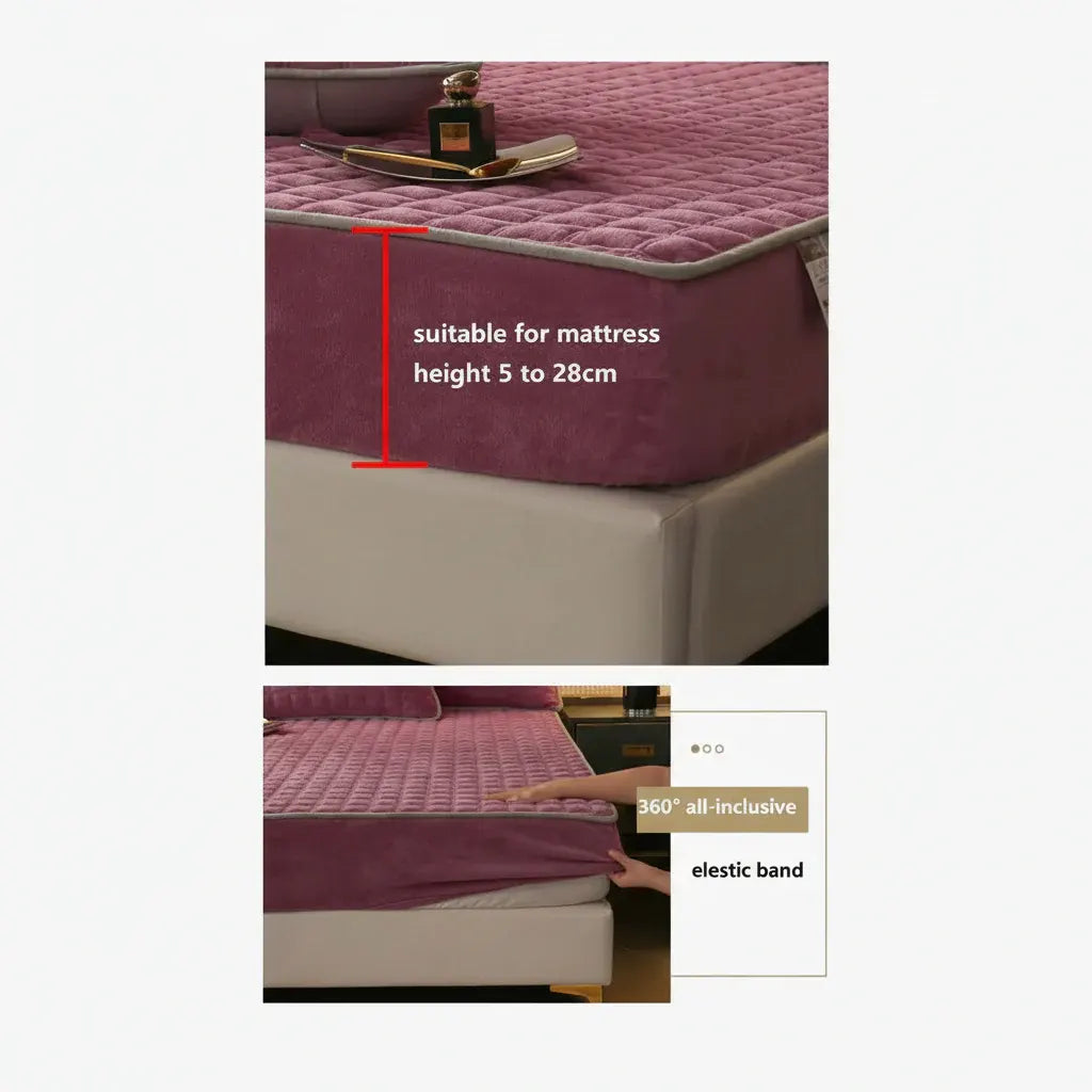Soft Breathable Fitted Mattress Cover Sheet