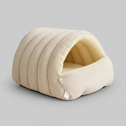 Soft Plush Cat Cave Bed - Cozy Indoor Sleeping House for Pets