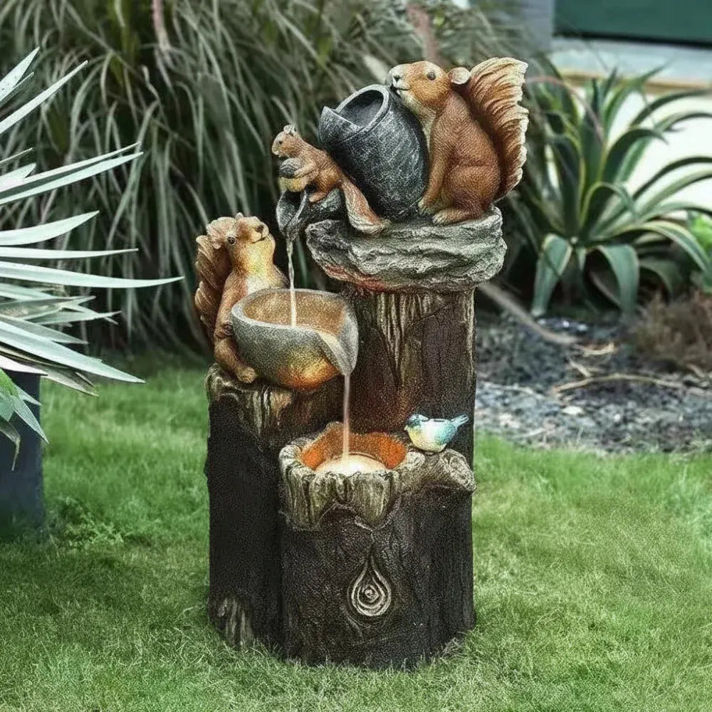 Solar-Powered Garden Birdbath Fountain for Outdoor Décor