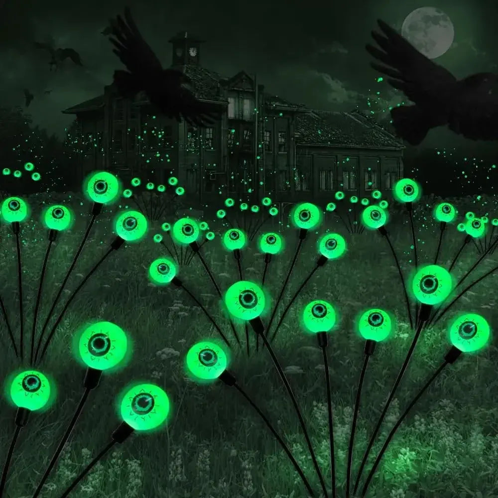 Solar-Powered LED Garden Orbs Halloween Decor Lights