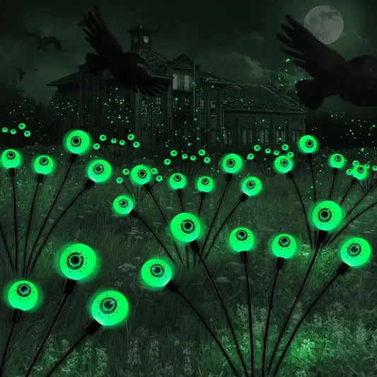 Solar-Powered LED Garden Orbs Halloween Decor Lights
