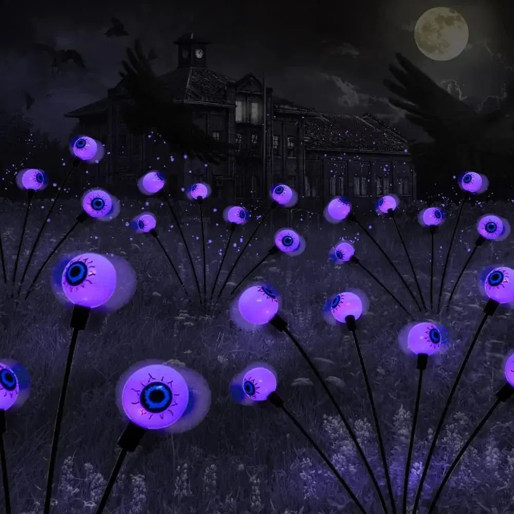 Solar-Powered LED Garden Orbs Halloween Decor Lights