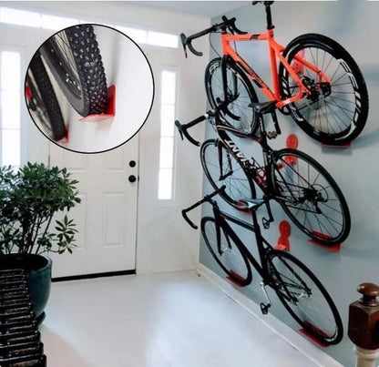 Space-Saving Steel Bike Wall Mount Hook Holder